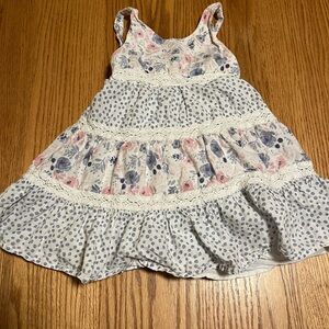 Tommy Bahama Girls Cotton Floral Polka Dot Sundress 3T Ruffle Lace